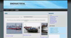 Desktop Screenshot of binnenvaartportaal.nl